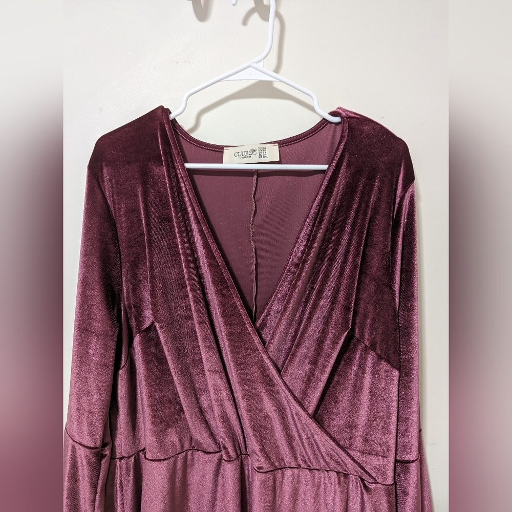ASOS Plus Flute Sleeve Skater Dress - Picture 4 of 4